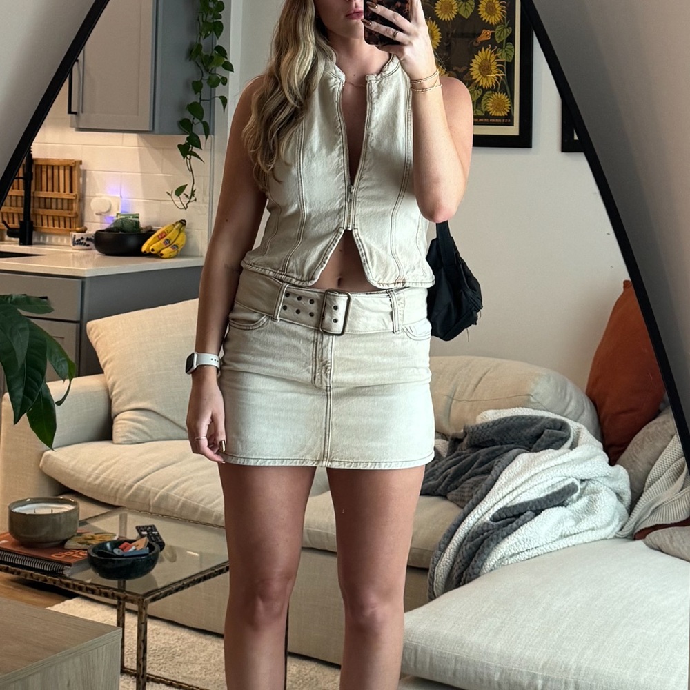 Mango Mini Skirt & Vest Set